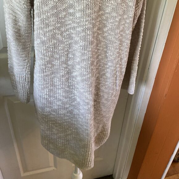 Express Sweater Women’s Size S/P Knit Grey Lace On Sides Round Collar 3/4 Sleeve - Picture 9 of 14